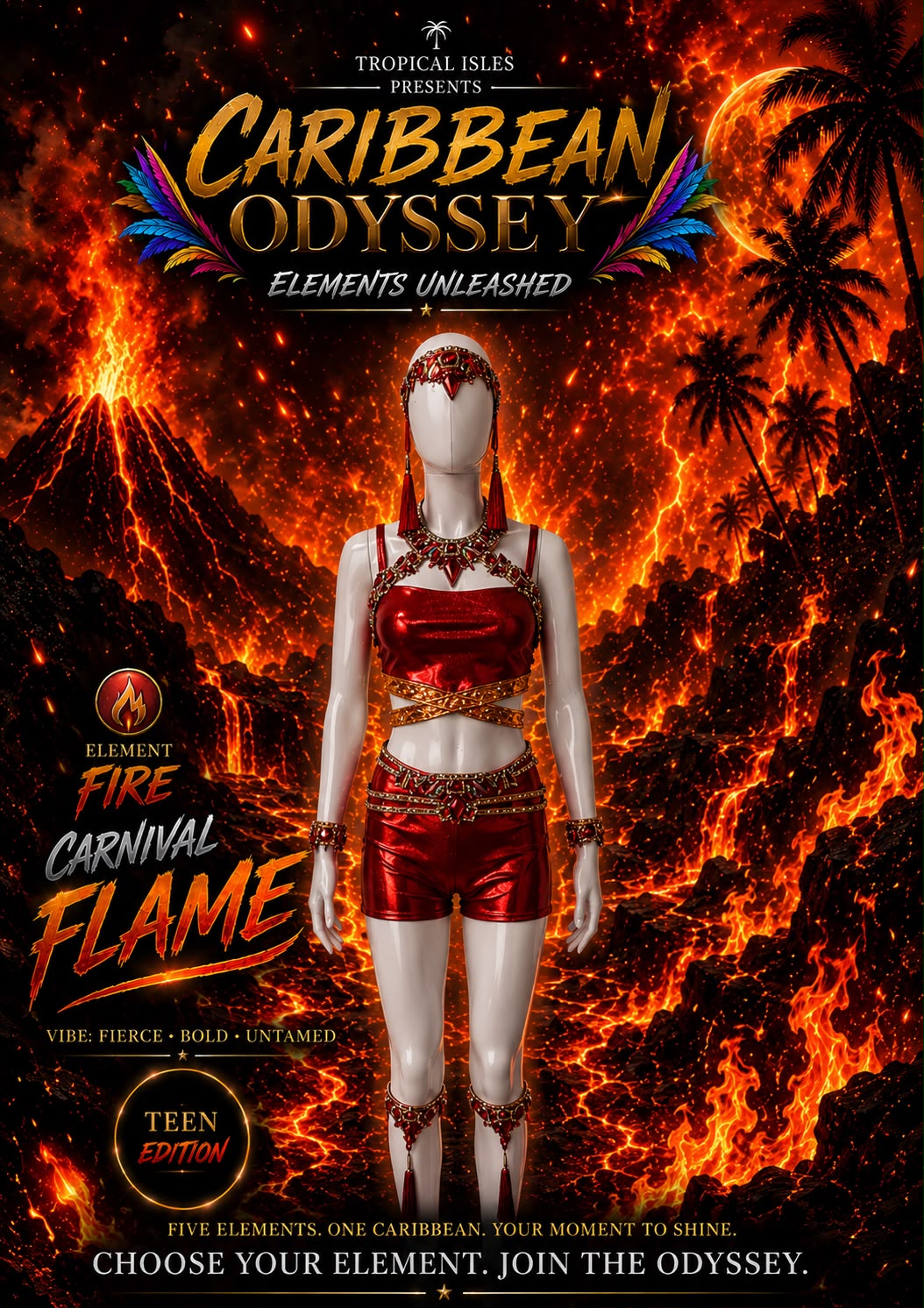 Fire Teen Girls Costume (13-17 years)